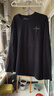 回力（Warrior）純棉t恤男春秋新款重磅運動(dòng)上衣男士寬松打底長(cháng)袖體恤 黑色  XL 曬單實(shí)拍圖