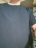 立蒙（LIMENG）男女裝素色180g全棉短袖t恤圓領(lǐng)寬松體恤打底衫 黑色 2XL 曬單實(shí)拍圖