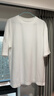 優(yōu)衣庫合作款男女裝涼感大師T AIRism寬松圓領(lǐng)T恤5分袖短袖482295 00 白色 L 曬單實(shí)拍圖