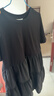 UR2026夏季新款女裝休閑簡(jiǎn)約褶皺拼接圓領(lǐng)連衣裙UYY760017+ 正黑 XS 曬單實(shí)拍圖
