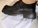 百麗（Belle）張凌赫推薦黑巧樂(lè )福鞋女商場(chǎng)英倫風(fēng)牛皮厚底小皮鞋E1Z1DAM6預售 黑色 37 曬單實(shí)拍圖