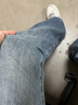 三彩2026春季新款修身微喇牛仔褲水洗喇叭褲休閑長(cháng)褲通勤Z 霧霾藍 XL 170/76A 曬單實(shí)拍圖