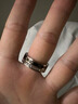 芯奢鈦鋼滿(mǎn)天星戒指男款潮牌高級感刻字定制情侶對戒男士戒指男生指環(huán) 銀色7號-周長(cháng)56mm 90-100斤 曬單實(shí)拍圖