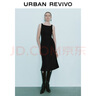 UR秋季新款女裝法式氣質(zhì)通勤一字領(lǐng)無(wú)袖連衣裙UWM750004 黑色 M 曬單實(shí)拍圖