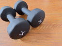 Keep啞鈴男士健身家用彩色浸塑環(huán)保手鈴亞鈴肌肉訓練墨灰色5kg*2 曬單實(shí)拍圖