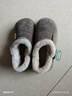 奧康（Aokang）抗菌棉鞋男士冬季加絨保暖居家用防滑防臭中老年包跟棉拖鞋外穿女 曬單實(shí)拍圖