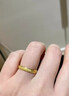 中國珠寶黃金磨砂素圈戒指足金固口女生款時尚指環送女朋友送老婆生日禮物 約1.5g足金磨砂戒指#14 曬單實拍圖
