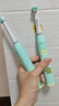 碧樂(lè )士?jì)和魳?lè )旋轉充電式牙刷兒童牙刷電動(dòng)2-3歲6-12歲男女寶寶小孩護齦情人節禮物2231綠色 曬單實(shí)拍圖