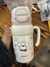貝親（Pigeon）保溫杯兒童水杯316L不銹鋼 單手柄雙飲杯450ML(粉色暖暖小狗) 曬單實(shí)拍圖