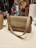 百麗女包商場(chǎng)同款真皮高級質(zhì)感單肩包送禮OL通勤小方包M8605DX5 灰色 曬單實(shí)拍圖