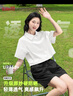 班尼路（Baleno）短袖襯衫女2026夏季新款原紗防曬衣女款寬松涼感舒適短款襯衣外套 曬單實(shí)拍圖