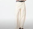 優(yōu)衣庫常規款女裝針織廓形長(cháng)褲/彎刀鐮刀褲子483722 482287 482287/01乳白色 S 曬單實(shí)拍圖