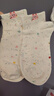 古今（GUJIN）4雙彩色點(diǎn)子紗棉襪子女春夏季薄款透氣可愛(ài)卡通提花短襪新品爆款 曬單實(shí)拍圖