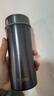 膳魔師（THERMOS）保溫杯400ml男女士316鋼商務(wù)辦公茶漏泡茶保冷水杯子TCCG-401S GY 曬單實(shí)拍圖