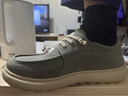 百麗男鞋舒適休閑鞋26夏新厚底增高4cm透氣輕盈布鞋8WK04 灰色 42 曬單實(shí)拍圖