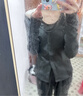 UR2025春季新款女裝潮流氛圍感假兩件掛脖罩衫襯衫UWJ250016 曬單實(shí)拍圖