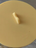 拜杰水杯蓋子硅膠杯蓋圓形通用防塵防漏水茶杯水杯蓋子米色黃色兩件套 曬單實(shí)拍圖