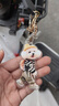 新品創(chuàng  )意小狗人背包掛件亞克力平面汽車(chē)掛件可愛(ài)泰迪狗鑰匙扣吊墜 黃泰迪1個(gè) 曬單實(shí)拍圖
