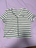 香影條紋v領(lǐng)t恤女短袖2026夏裝新款小個(gè)子超好看顯瘦撞色正肩上衣 果綠 XL 170/92A/125-140斤 曬單實(shí)拍圖