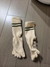 杜威克瑜伽襪子分指專(zhuān)業(yè)防滑普拉提室內地板運動(dòng)舞蹈五指襪 卡其2雙裝 曬單實(shí)拍圖