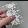 周六福5G黃金耳環(huán)女金珠足金耳飾積存金黃金計價(jià)A0910235 一對 約1.33g 曬單實(shí)拍圖