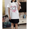 Q 24女童純棉POLO衫短袖短裙JK套裝夏季新款洋氣萌狗卡通女大童兩件套 白色短袖+粉色百褶裙 【優(yōu)質(zhì)純棉】 140 【55-65斤】 曬單實(shí)拍圖