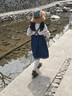 幼歌（YOUGE）嬰幼兒甜美百搭外穿牛仔背帶裙女童2025新款寬松裙子潮 牛仔藍 120 cm 曬單實(shí)拍圖
