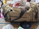 袋鼠（KANGAROO）戶(hù)外旅行包手提包帆布斜跨背包帆布包旅游實(shí)耐磨帆布行李包婦女節 卡其色 曬單實(shí)拍圖