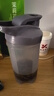 搖搖杯健身運動(dòng)水杯男奶昔防漏攪拌杯子刻度杯奶茶搖杯蛋白粉水壺 灰色活動(dòng)專(zhuān)享+帶刻度+不銹鋼球500ml 曬單實(shí)拍圖