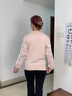 俞兆林（YUZHAOLIN）洋氣媽媽春裝上衣冰絲針織小衫2026新款中老年女裝薄款七分袖T恤 AHD423327 粉色 M 建議80-100斤 曬單實(shí)拍圖