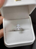 金諾恒愛(ài)鉑金河南培育鉆石戒指18K金橢圓形鴿子蛋1克拉鉆戒求婚結婚送女友 18K金戒托【國檢證書(shū)】 2克拉 曬單實(shí)拍圖
