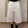 UR2025秋季新款女裝經(jīng)典百搭白色七分闊腿休閑褲UWM850163 曬單實(shí)拍圖