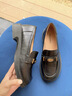天美意樂(lè )福鞋英倫女單鞋休閑女鞋新款 黑色 38 曬單實(shí)拍圖