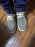 百麗男鞋舒適休閑鞋26夏新厚底增高4cm透氣輕盈布鞋8WK04 灰色 42 曬單實(shí)拍圖