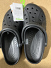 CROCS卡駱馳洞洞鞋貝雅洞洞鞋輕便運動(dòng)鞋耐磨一腳蹬拖鞋休閑鞋|10126 黑色-001 41 /42(260mm) 曬單實(shí)拍圖