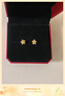 周大福鏤空爆閃方糖星星黃金耳釘(工費260)約1.75g EOF1673禮物 曬單實(shí)拍圖