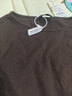 Olrain歐芮兒一字領(lǐng)正肩收腰顯瘦百搭短袖T恤女裝夏季新款潮流修身上衣 咖色 M 曬單實(shí)拍圖