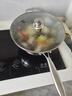 赫巴茲（HZIB）德國不粘鍋316不銹鋼炒鍋炒菜鍋具少油煙平底炒鍋電磁爐燃氣通用 雙面屏+玻璃蓋內徑32外徑 34cm 曬單實(shí)拍圖