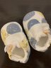 兔兔大文嬰兒鞋子0-6-12個(gè)月到1歲春秋四季款男女寶寶學(xué)步前鞋軟底腳套 笑臉藍（A類(lèi)棉里） 內長(cháng)12cm（建議0-12個(gè)月） 曬單實(shí)拍圖