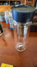 膳魔師（THERMOS）雙層玻璃杯400毫升男女士茶水分離水杯泡茶杯帶茶漏TCGE-400D BL 曬單實(shí)拍圖