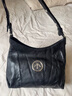 GROTTO個(gè)樂(lè )經(jīng)典黑石hobo包大小號植鞣綿羊皮腋下單肩斜挎軟包通勤禮物 經(jīng)典黑 銀標S 曬單實(shí)拍圖
