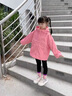 G.duck小黃鴨童裝女童外套春秋季兒童沖鋒衣女小童春裝防風(fēng)服連帽夾克衫 粉色 100 （建議身高90cm 3-4歲）cm 曬單實(shí)拍圖