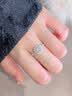 Grace Girl一克拉培育鉆石方糖鉆戒情侶對戒活口結求婚表白生日禮物送男女友 曬單實拍圖