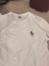 勞倫拉保羅高端品牌短袖t恤男夏季新款圓領(lǐng)刺繡寬松商務(wù)休閑絲光棉打底上衣 白色 L (建議120-140斤） 曬單實(shí)拍圖