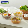 GLASSLOCK進(jìn)口鋼化玻璃碗帶蓋微波爐耐熱大號沙拉碗透明雙耳湯碗餐具1030ml 曬單實(shí)拍圖
