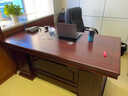 信京(XINJING)E0級老板辦公桌中式班臺實(shí)木貼皮總裁主管桌1.6米含雙柜 曬單實(shí)拍圖
