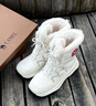 駱駝（CAMEL）熔巖雪地靴女懶人毛毛鞋冬季增高防寒休閑靴 L25W577050 米色 38 曬單實(shí)拍圖