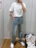 拇指白小T【水光魔術(shù)】二代三防短袖T恤春夏新款純棉經(jīng)典上衣 皓白男 2XL 曬單實(shí)拍圖