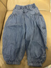 戴維貝拉（DAVE＆BELLA）兒童牛仔長(cháng)褲女童春裝棉燈籠褲女寶束腳褲 曬單實(shí)拍圖