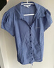 UR2026夏季新款女裝時(shí)尚復古休閑撞色格紋開(kāi)襟襯衫UYY250067 藍色格子 S 曬單實(shí)拍圖